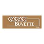 Flèche "Buvette" - marron - gauche