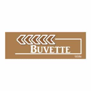Flèche "Buvette" - marron - gauche