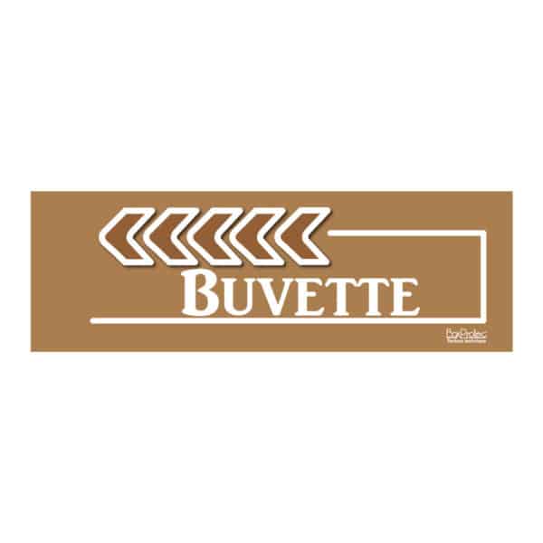 Flèche "Buvette" - marron - gauche