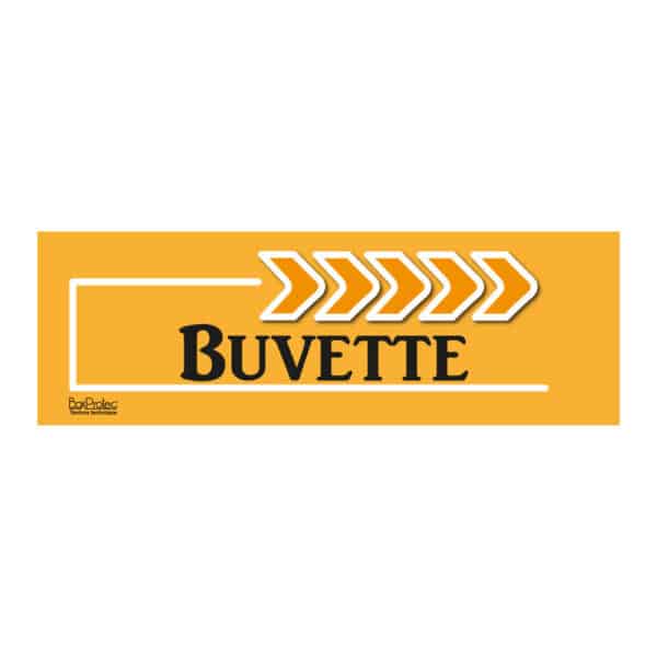 Flèche "Buvette" - orange - droite