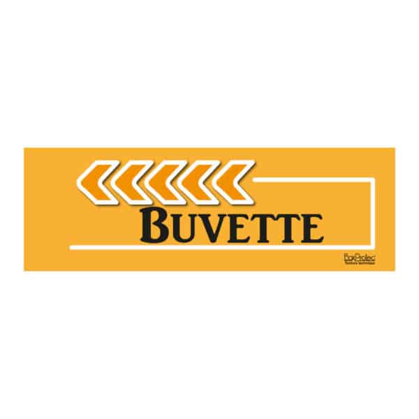 Flèche "Buvette" - orange - gauche