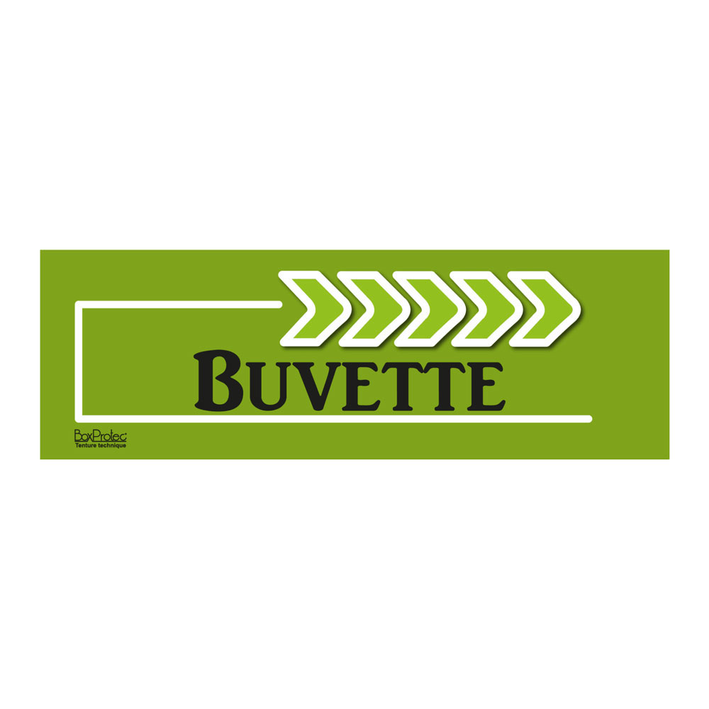 Flèche "Buvette" - vert - droite Flèche "Buvette" - vert - droite