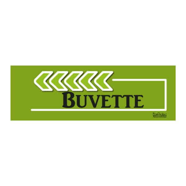 Flèche "Buvette" - vert - gauche Flèche "Buvette" - vert - gauche