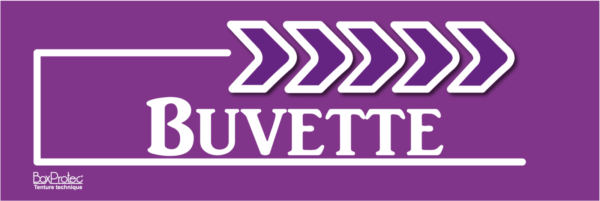 flèche buvette violet fléchage boxprotec