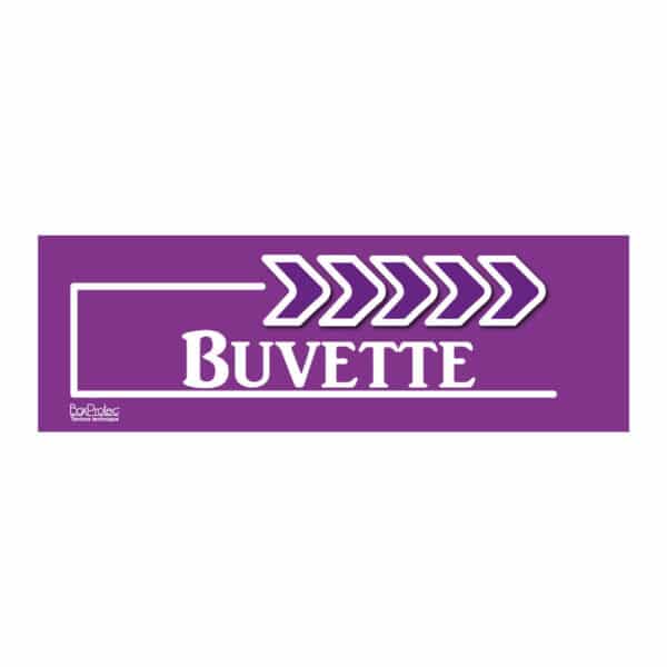Flèche "Buvette" - violet - droite Flèche "Buvette" - violet - droite