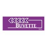 Flèche "Buvette" - violet - gauche