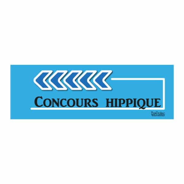 Flèche "Concours Hippique" - bleu - gauche
