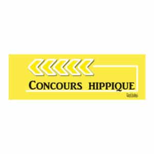 Flèche "Concours Hippique" - jaune - gauche