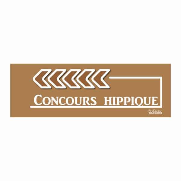 Flèche "Concours Hippique" - marron - gauche