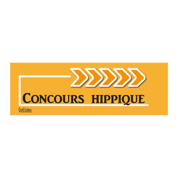 Flèche "Concours Hippique" - orange - droite