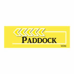 Flèche "Paddock" - jaune - gauche