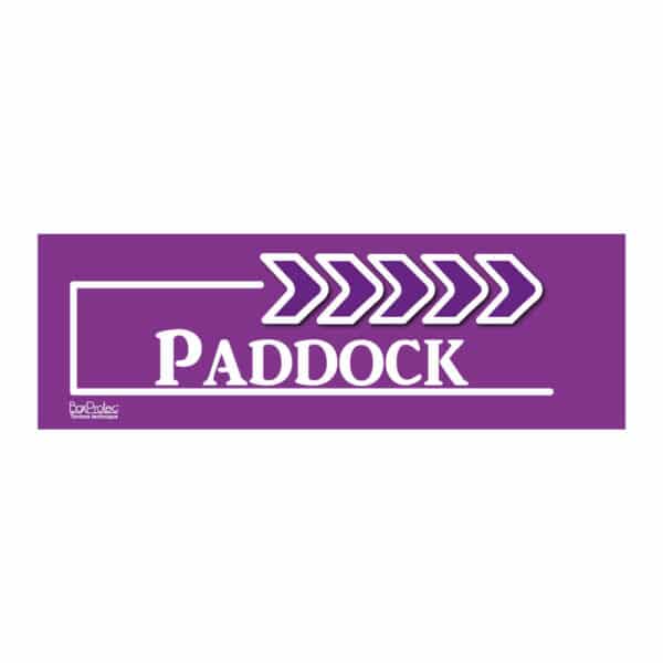 Flèche "Paddock" - violet - droite Flèche "Paddock" - violet - droite