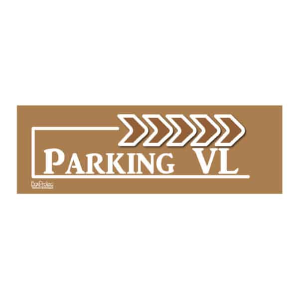 Flèche "Parking véhicule léger" - marron - droite