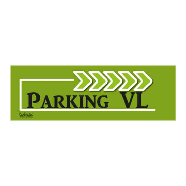 Flèche "Parking véhicule léger" - vert - droite