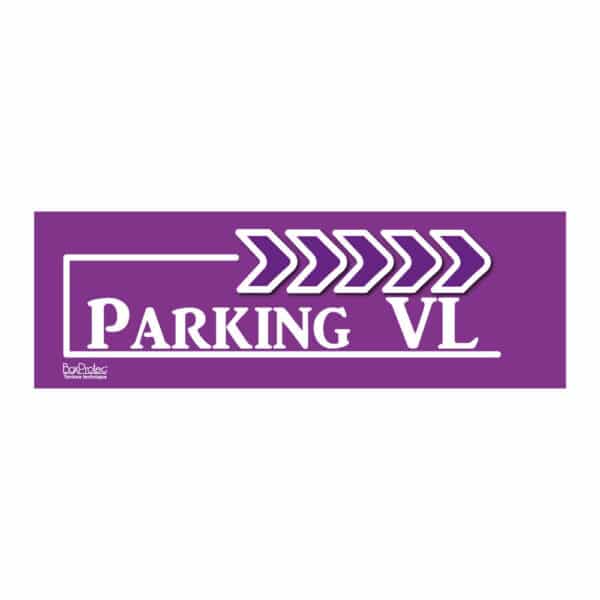 Flèche "Parking véhicule léger" - violet - droite