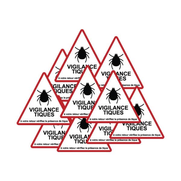 Autocollants “Vigilance tiques”