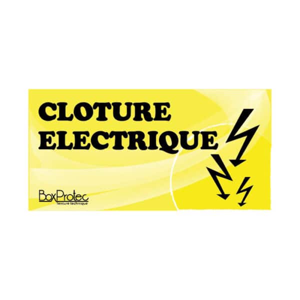 Panneau "Clôture électrique" - Jaune