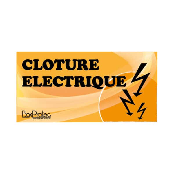 Panneau "Clôture électrique" - Orange