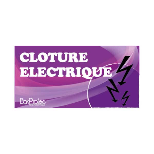 Panneau "Clôture électrique" - Violet