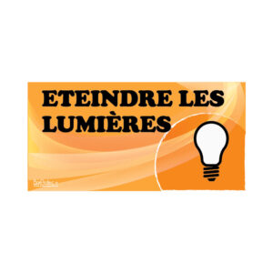 Panneau "Éteindre les lumières" - Orange