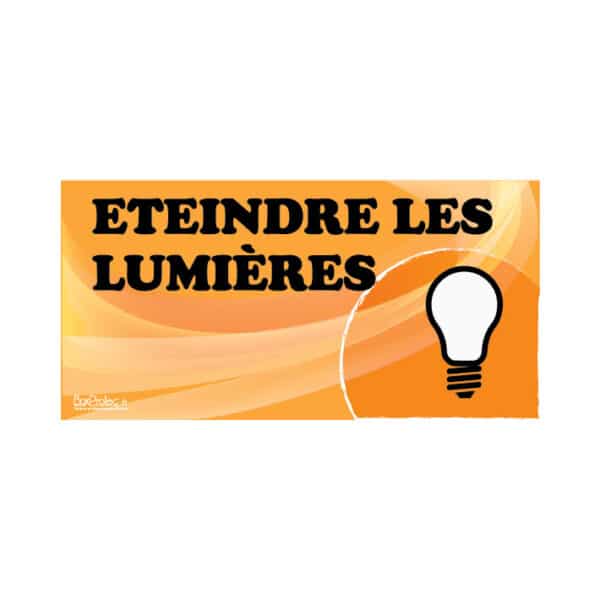 Panneau "Éteindre les lumières" - Orange
