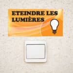 Panneau "Éteindre les lumières"