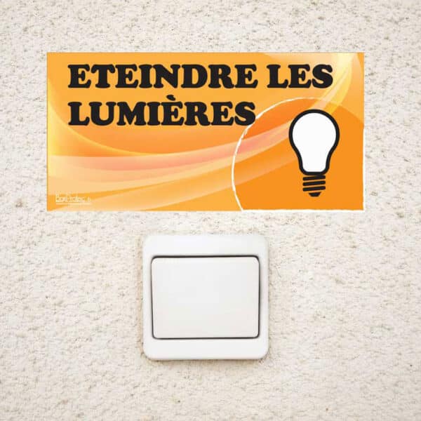 Panneau "Éteindre les lumières"