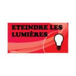 Panneau "Éteindre les lumières" - Rouge