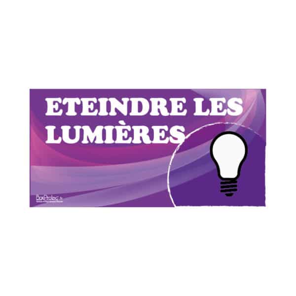 Panneau "Éteindre les lumières" - Violet
