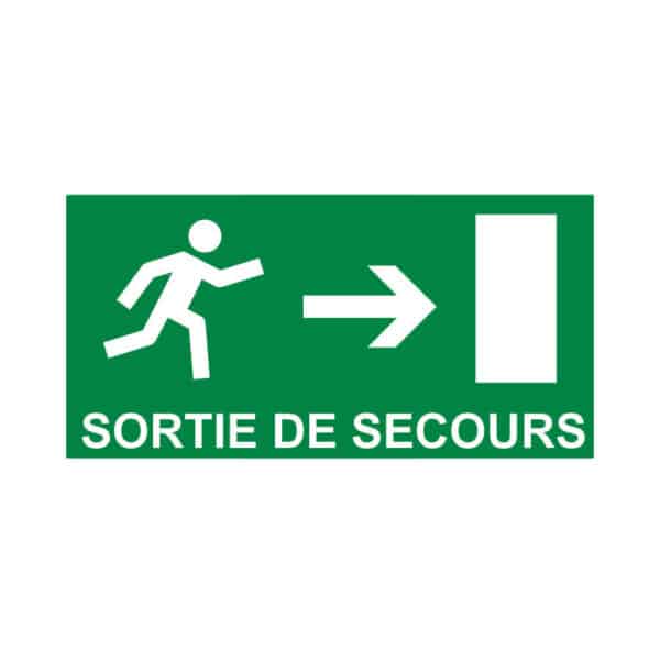 Panneau “Issue de secours” - droite Panneau “Issue de secours” - droite