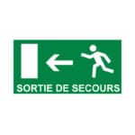 Panneau “Issue de secours” - gauche
