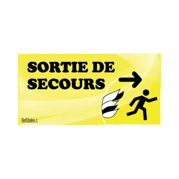 Panneau “Sortie de secours” - jaune