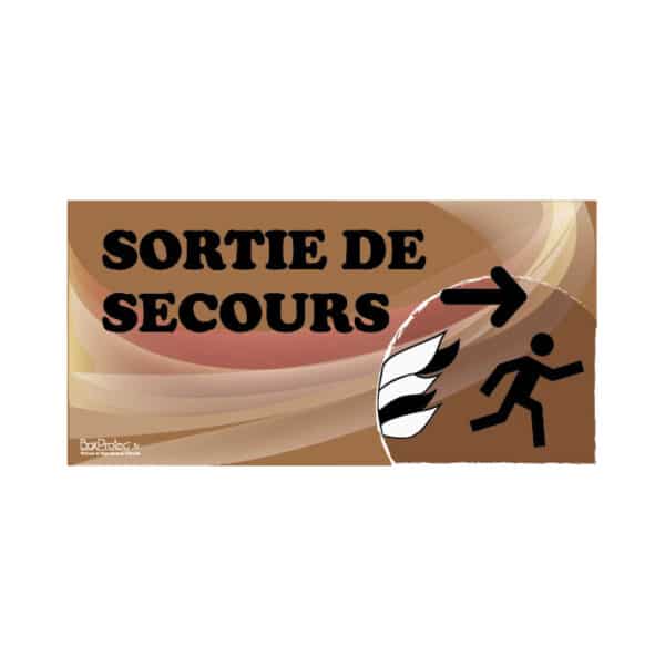 Panneau “Sortie de secours” - marron Panneau “Sortie de secours” - marron