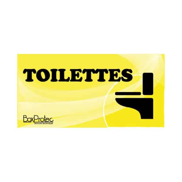 Panneau "Toilettes" - Jaune