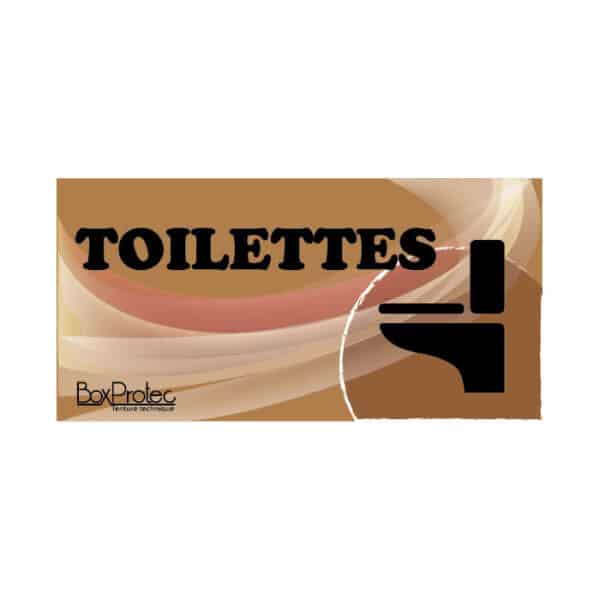 Panneau "Toilettes" - Marron