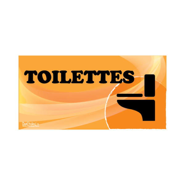 panneau toilettes orange
