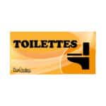 Panneau "Toilettes" - Orange