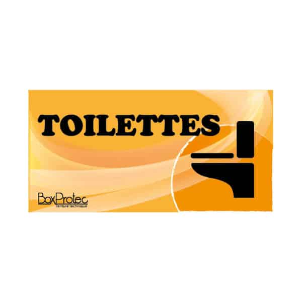 Panneau "Toilettes" - Orange