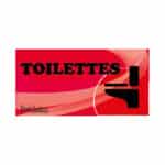 Panneau "Toilettes" - Rouge