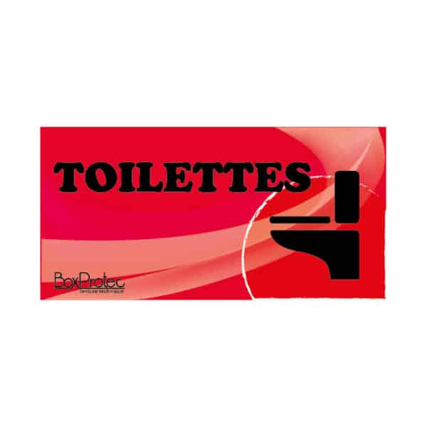Panneau "Toilettes" - Rouge