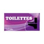 Panneau "Toilettes" - Violet
