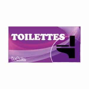 Panneau "Toilettes" - Violet