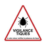 Panneau "Vigilance tiques" - triangle