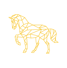 stickers mural cheval jaune décoration intérieur modèle 02