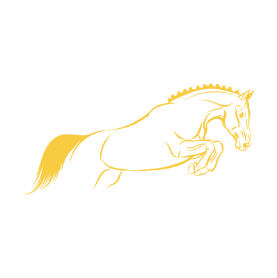 autocollant décoration cheval jaune