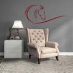 Stickers mural tête de cheval 08