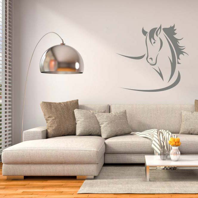 stickers mural cheval décoration intérieur modèle 09