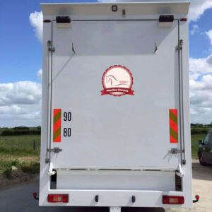 Autocollant "Attention Chevaux" - Rond