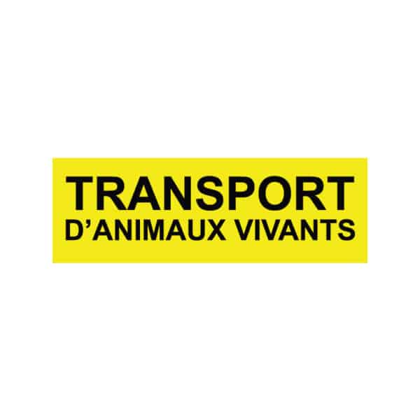 Autocollant “Transport animaux vivants” 60x20cm
