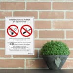 Panneau "Interdit de fumer et de vapoter"